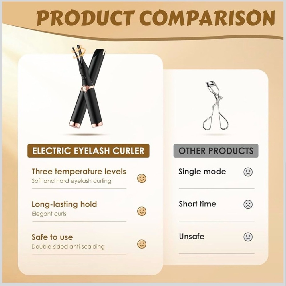 Black Eyelash Curler and Eyebrow Pencil Set - Picture 13 of 16